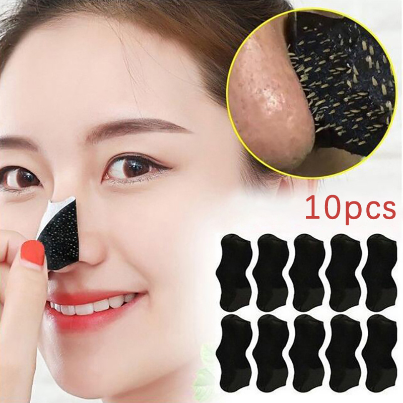 10Pcs Unisex Blackhead Remove  - Charcoal Pore Strip ulasan dan harga
