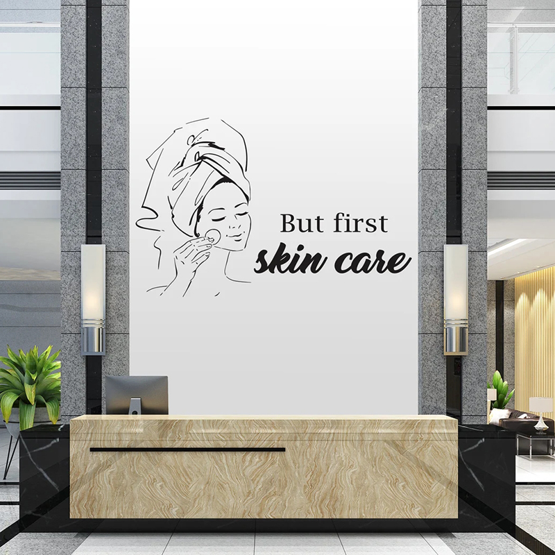 Pa Salon Woman Face Wall Decal - Skincare Quote ulasan dan harga