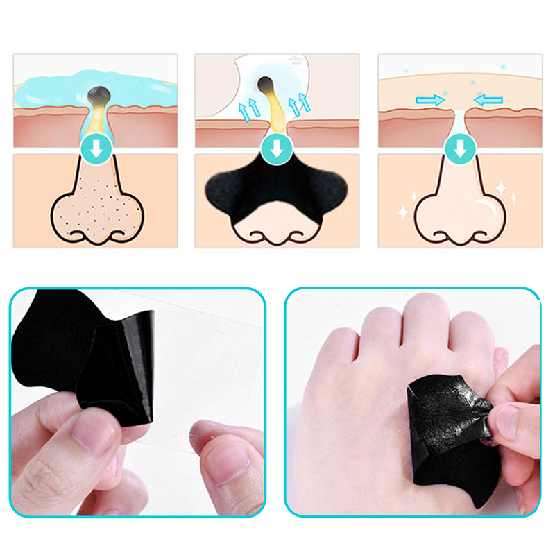 5/15/25/50Pcs Bamboo Charcoal  - Charcoal Pore Strip ulasan dan harga