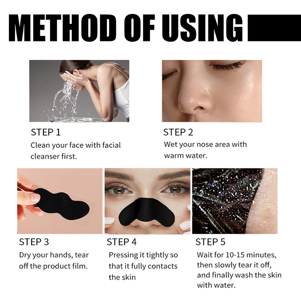 10/20/50/100 Pieces Deep Clean - Charcoal Pore Strip ulasan dan harga