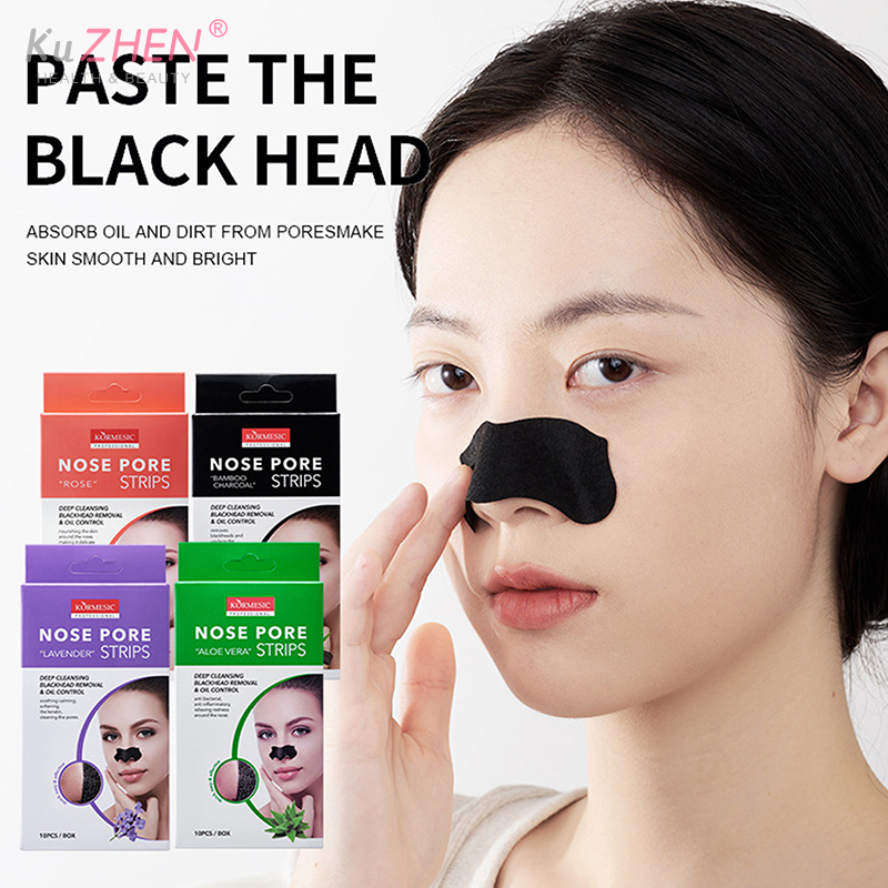 10 Pcs/Pack   Bamboo Charcoal  - Charcoal Pore Strip ulasan dan harga