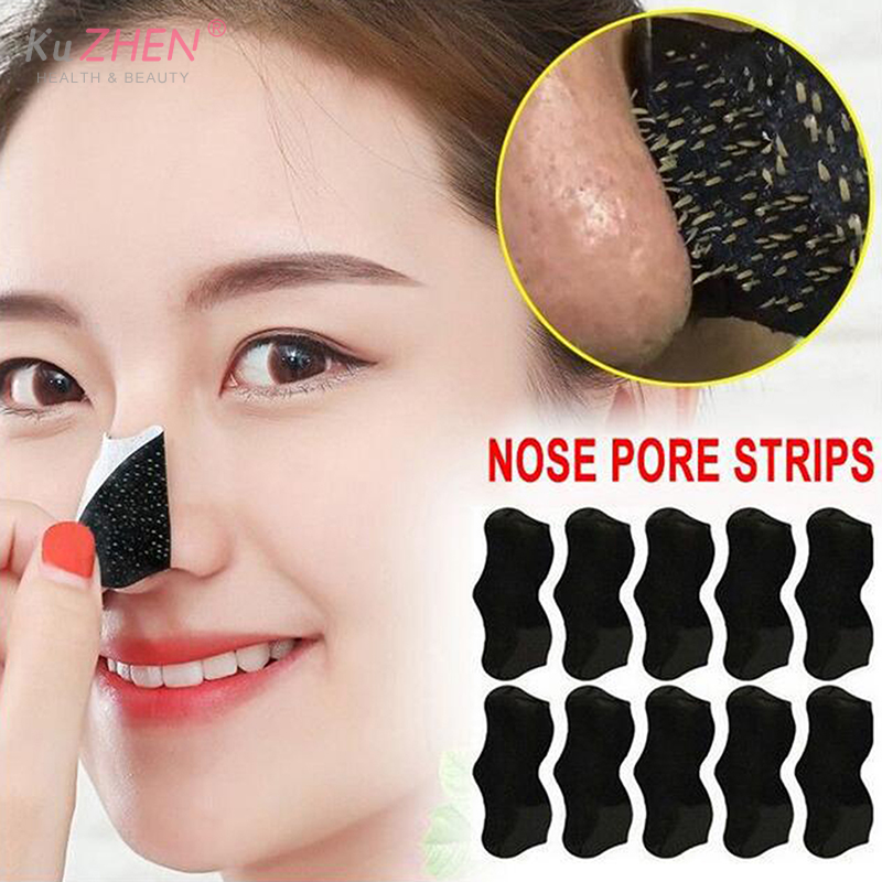 10 Pcs/Pack   Bamboo Charcoal  - Charcoal Pore Strip ulasan dan harga