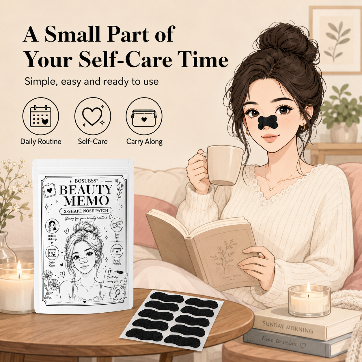 20/30Pcs Charcoal Nose Care St - Charcoal Pore Strip ulasan dan harga