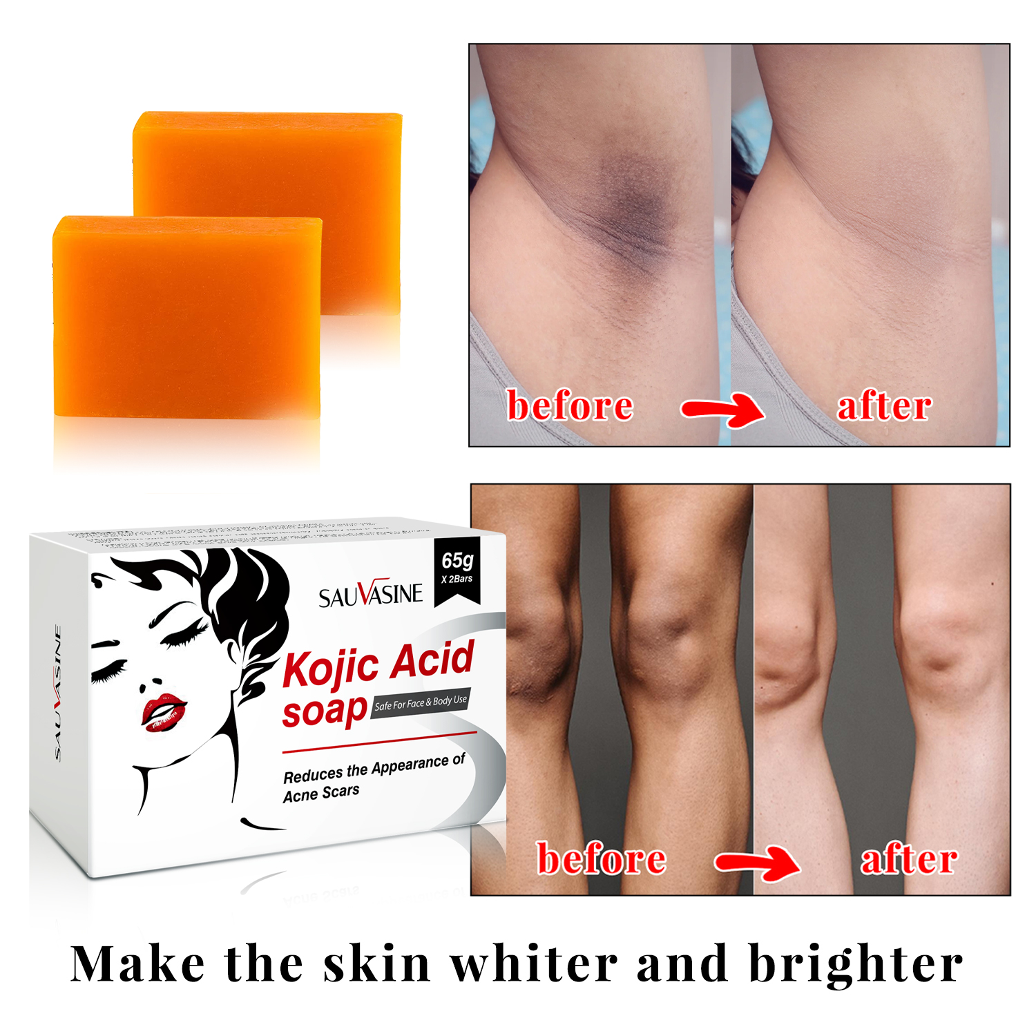 Kojic Acid Glow Soap Facial De - Skincare X2 ulasan dan harga