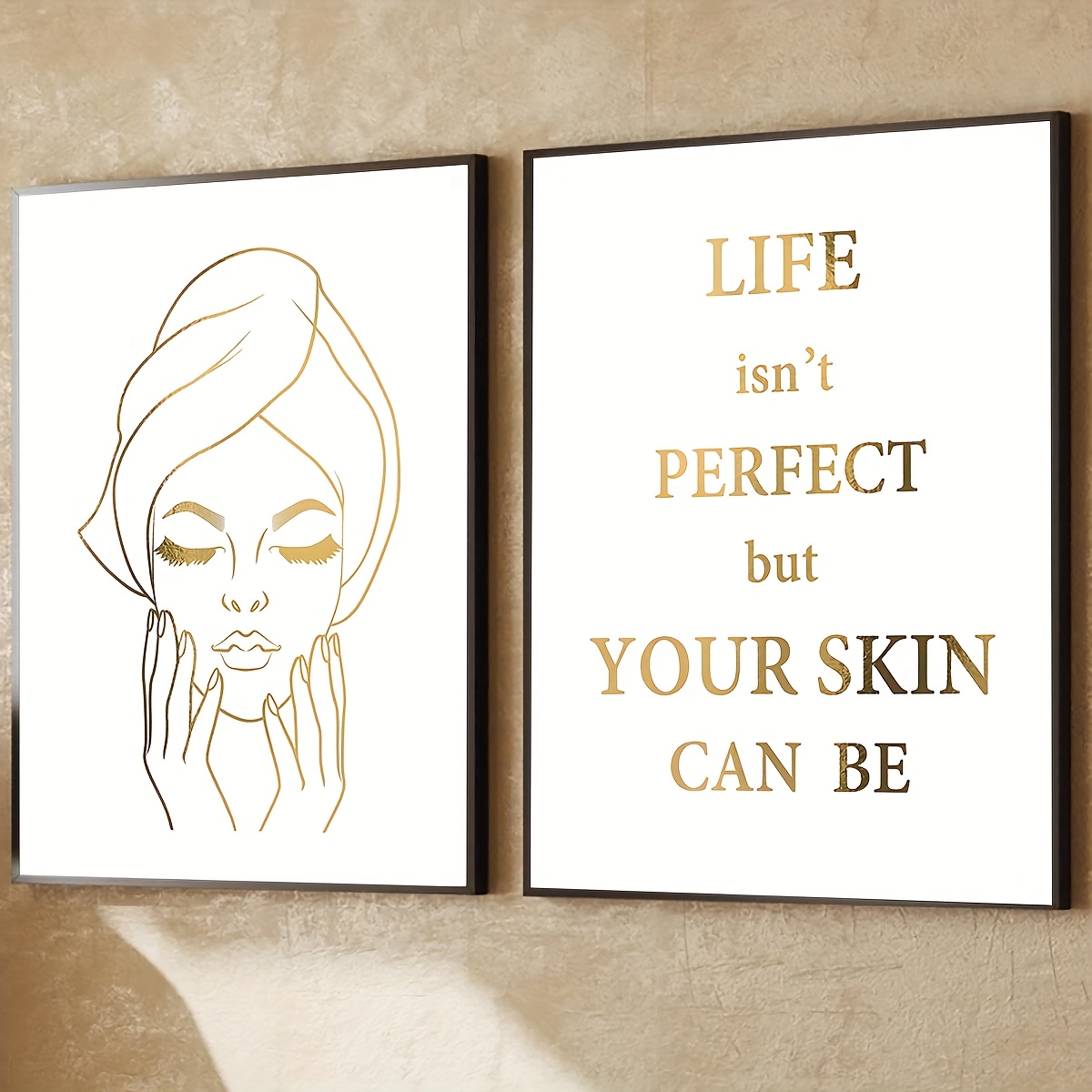 2pcs Elegant Woman Face Design - Skincare Quote ulasan dan harga