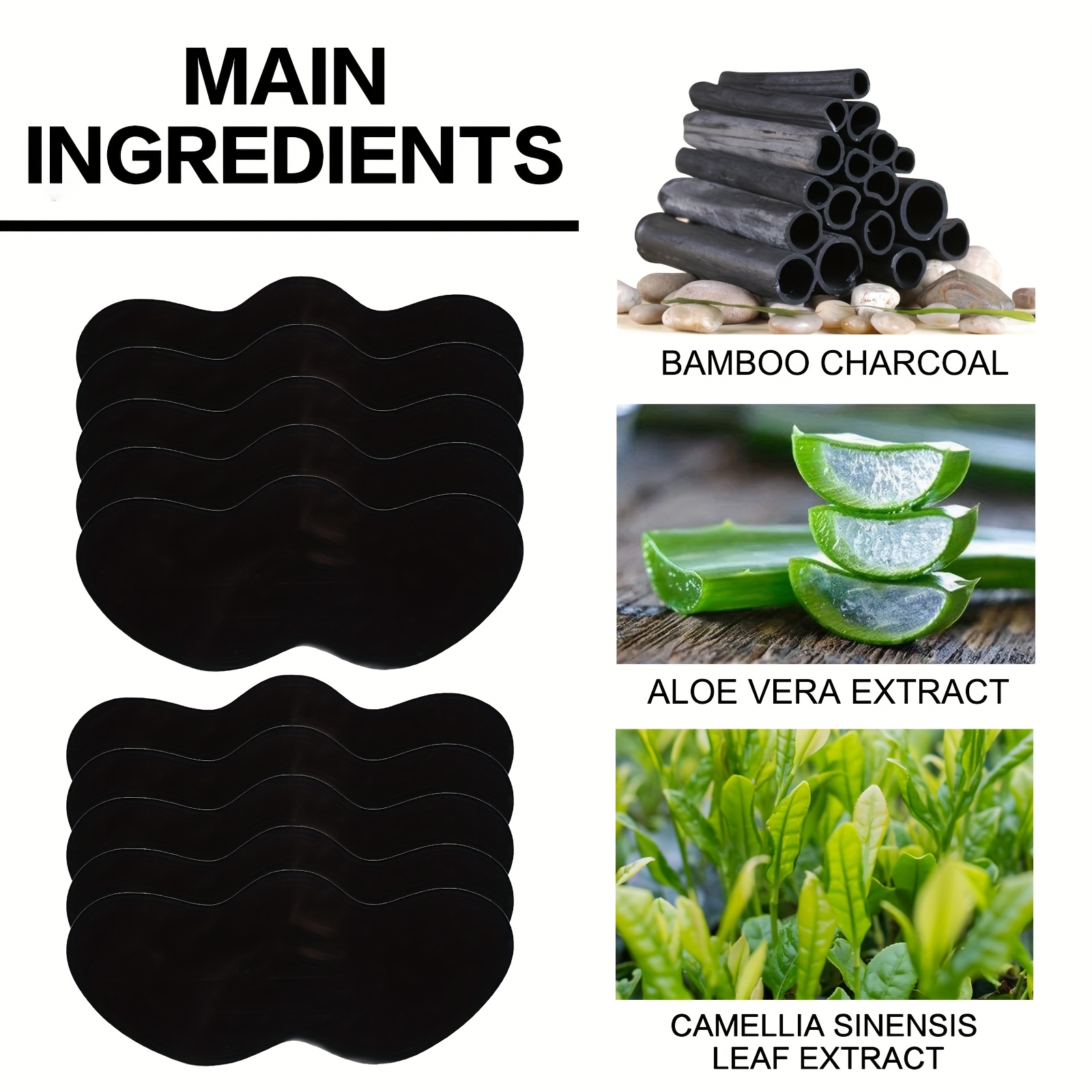 10/20/50/100Pcs Nose Pore Blac - Charcoal Pore Strip ulasan dan harga
