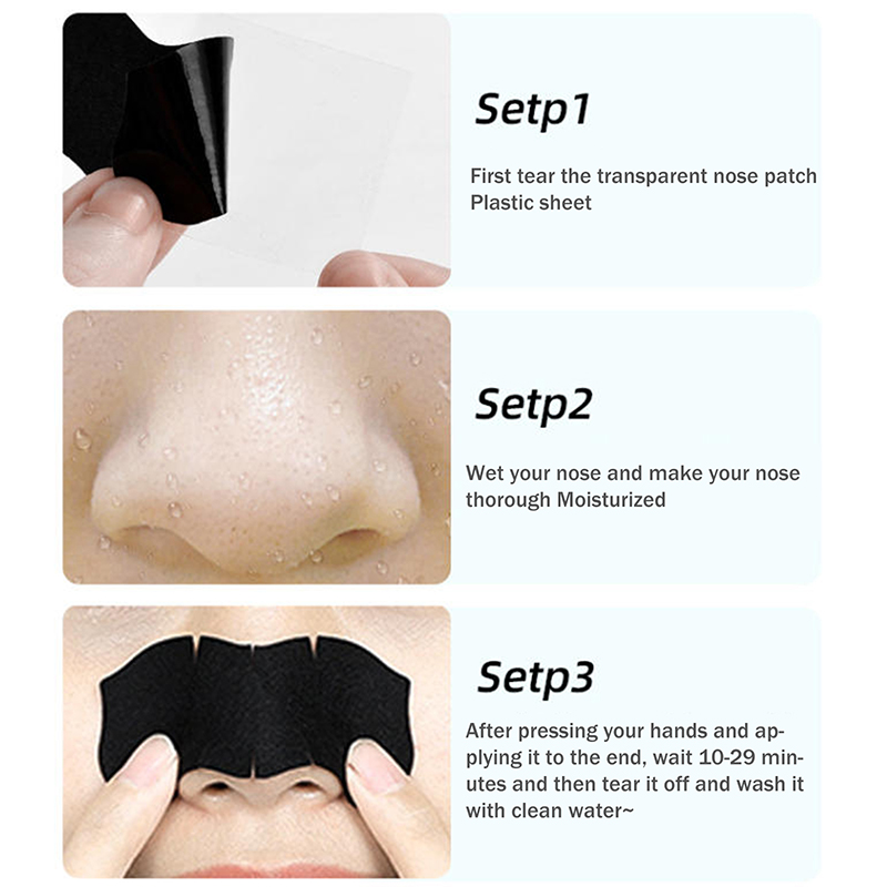 5/15/25/50 Pcs Bamboo Charcoal - Charcoal Pore Strip ulasan dan harga