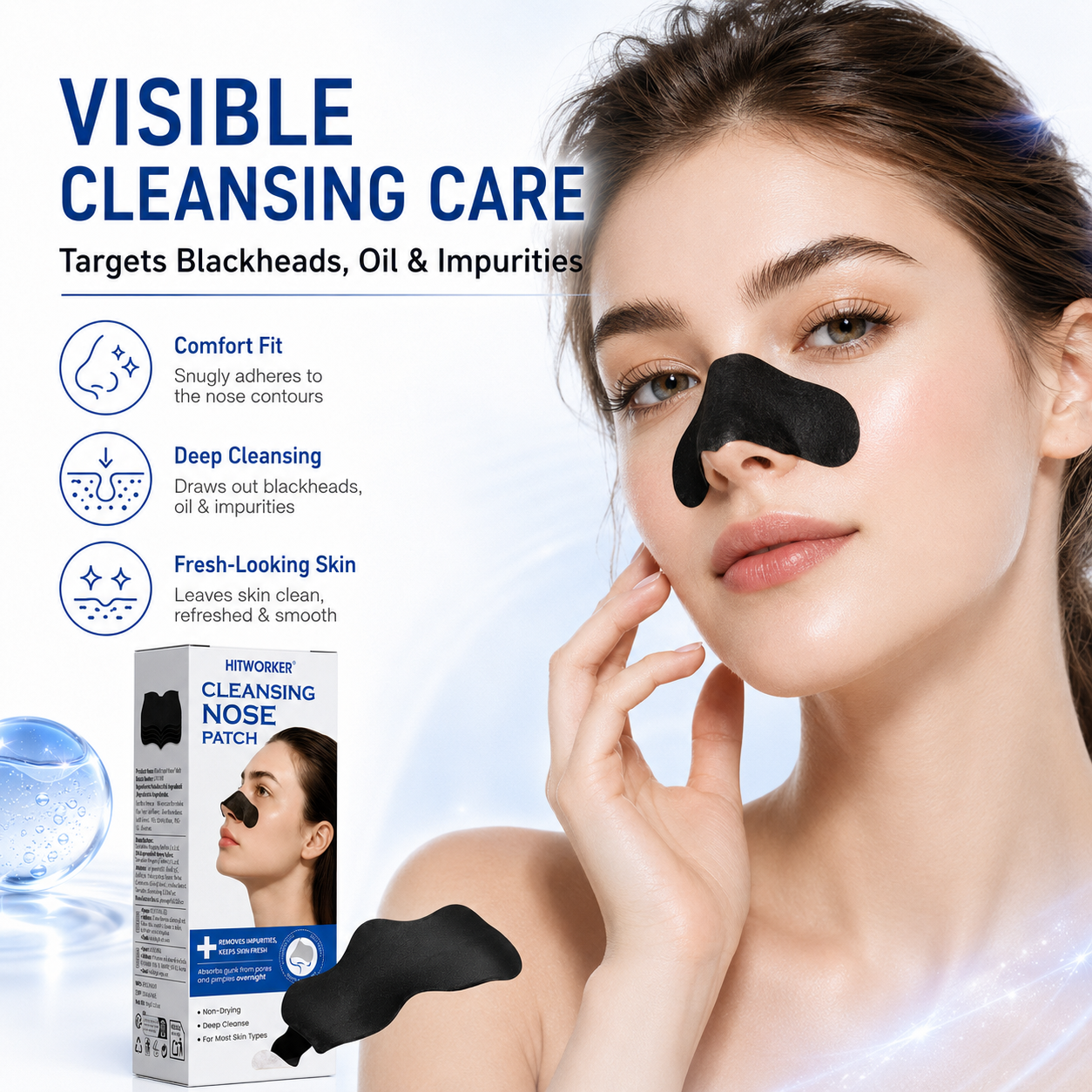 HITWORKER Blackhead Remover No - Charcoal Pore Strip ulasan dan harga