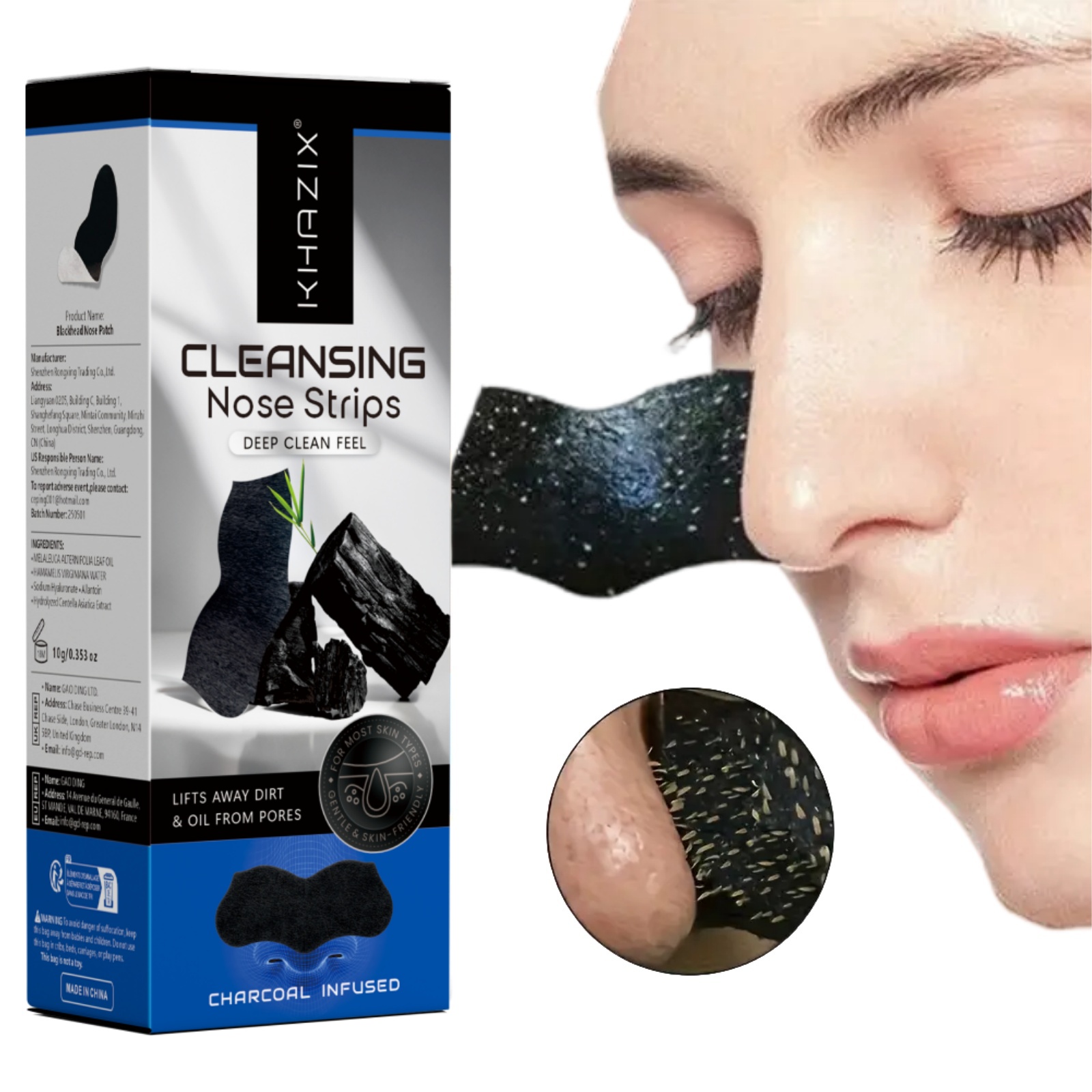Plant Nose Strips, Blackhead R - Charcoal Pore Strip ulasan dan harga