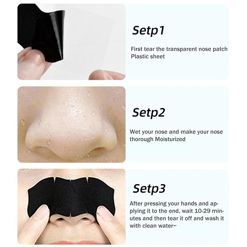 5/15/25/50 Pcs Bamboo Charcoal - Charcoal Pore Strip ulasan dan harga